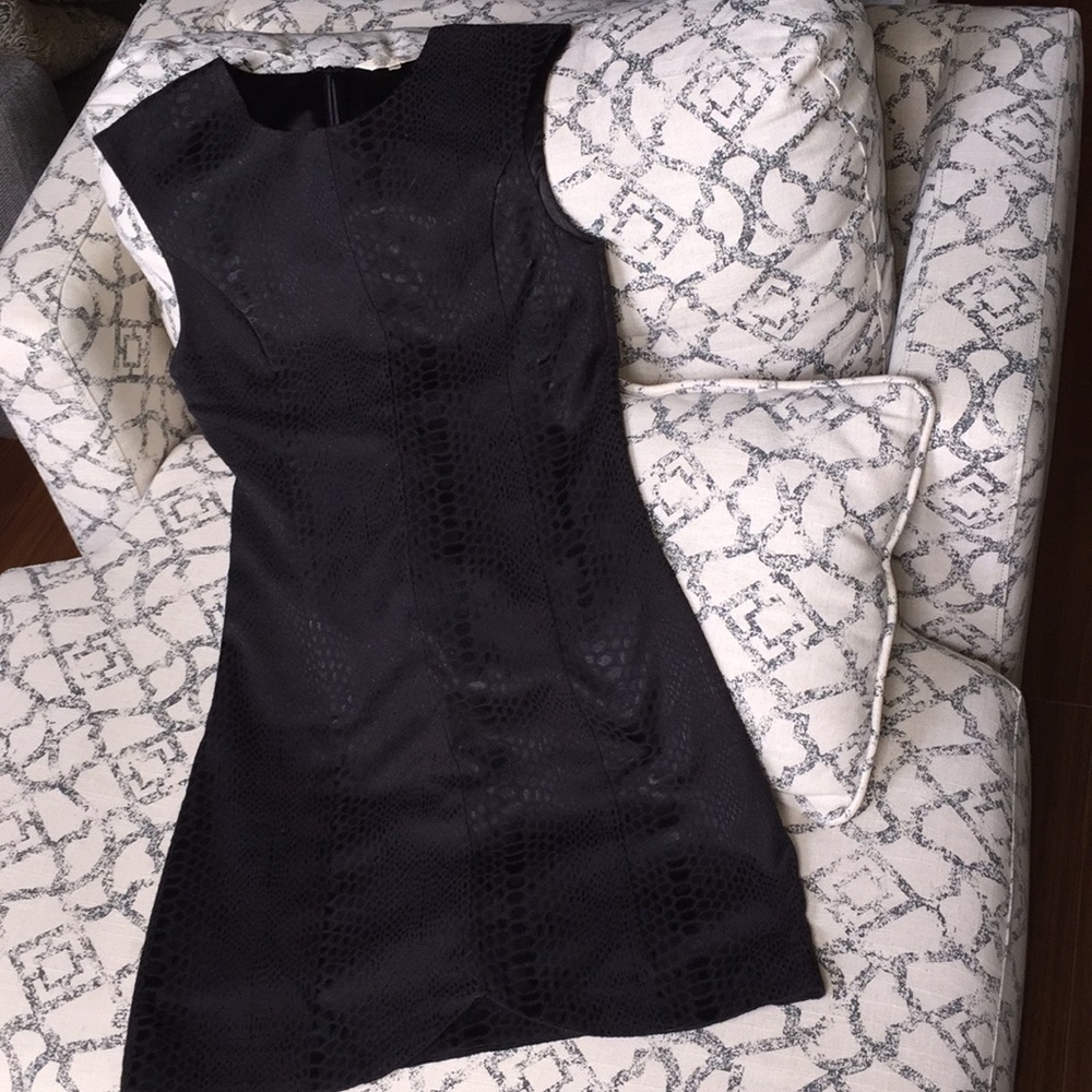 Snakeskin textured LBD